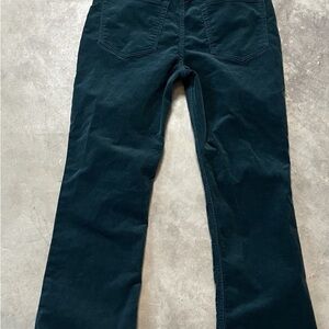 J. Crew High-Rise Crop Flare Pants in Forest Green